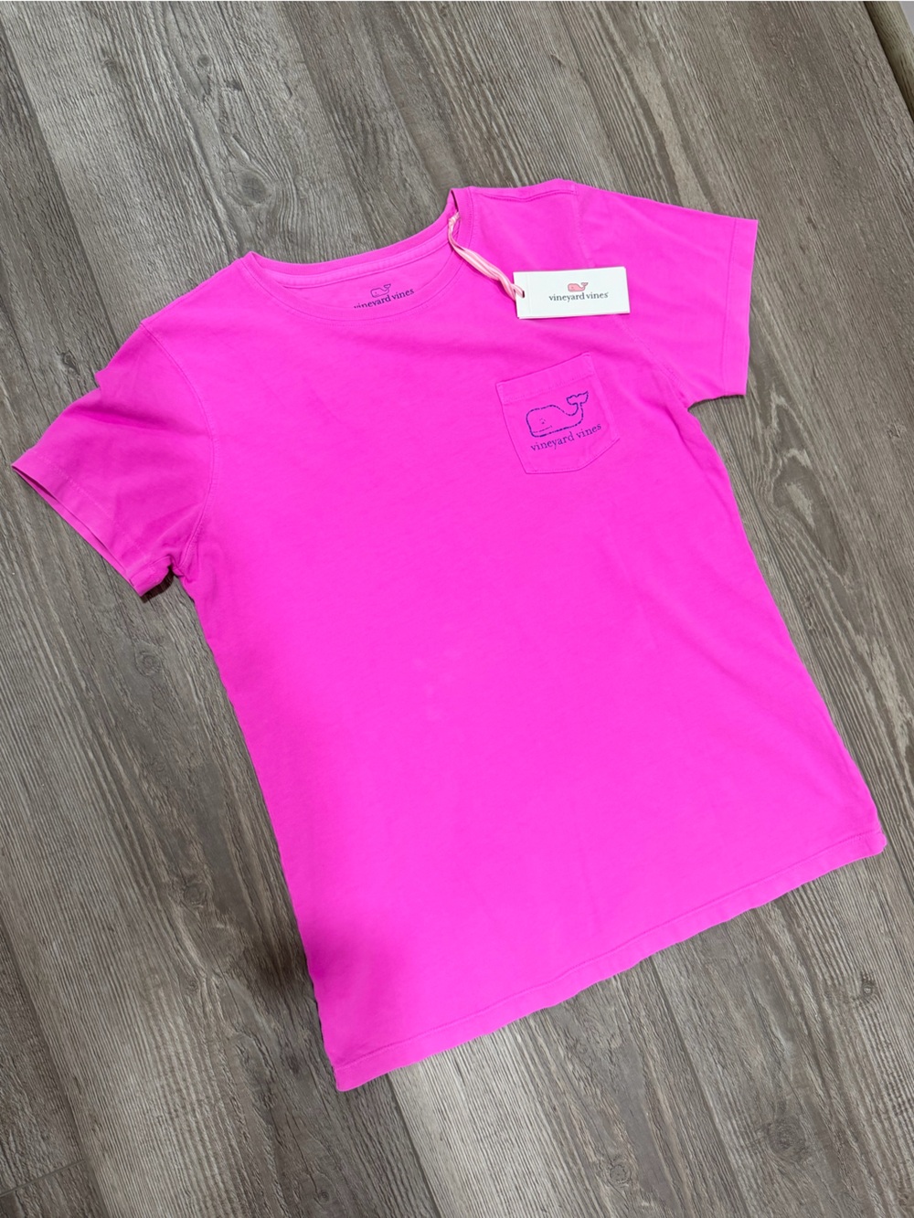 Vineyard Vines Bright Pink Short Sleeve Pocket Tee